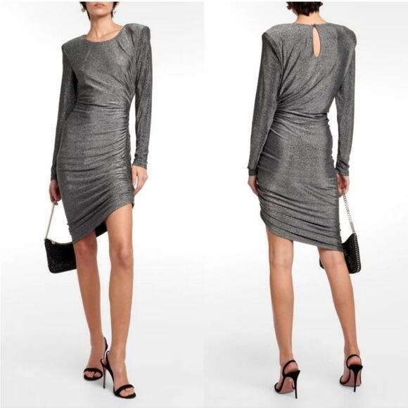 Veronica Beard Cyrus lurex ruched minidress Medium NWT $298 - Picture 1 of 12